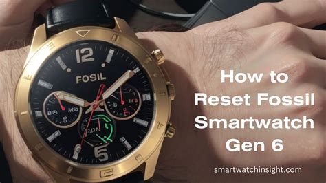 how to reset fossil smartwatch gen 6 without password|fossil 5e factory reset.